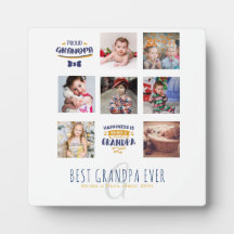 GRANDPA PHOTO COLLAGE GIFT Proud Papa Pops Gramps