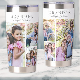 Grandpa Photo Collage Insulated Tumbler