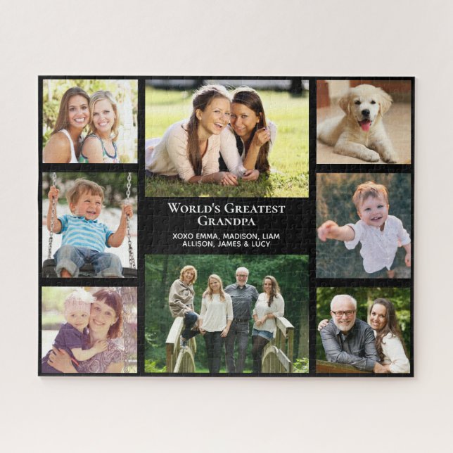 Grandpa Photo Collage Jigsaw Puzzle (Horizontal)