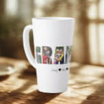 Grandpa Photo Collage Latte Mug with 7 Photos<br><div class="desc">This is a photo collage latte mug that spells out the word GRANDPA along with a custom message. This is the perfect gift for any grandpa for father's day,  his birthday or Christmas.</div>