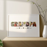Grandpa Photo Collage Poster 7 Photos<br><div class="desc">This is a photo collage poster that spells out the word GRANDPA along with a custom message. This is the perfect gift for any grandpa for father's day,  his birthday or Christmas.</div>