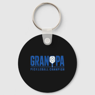Grandpa Pickleball Sport Style Paddle Player Key Ring