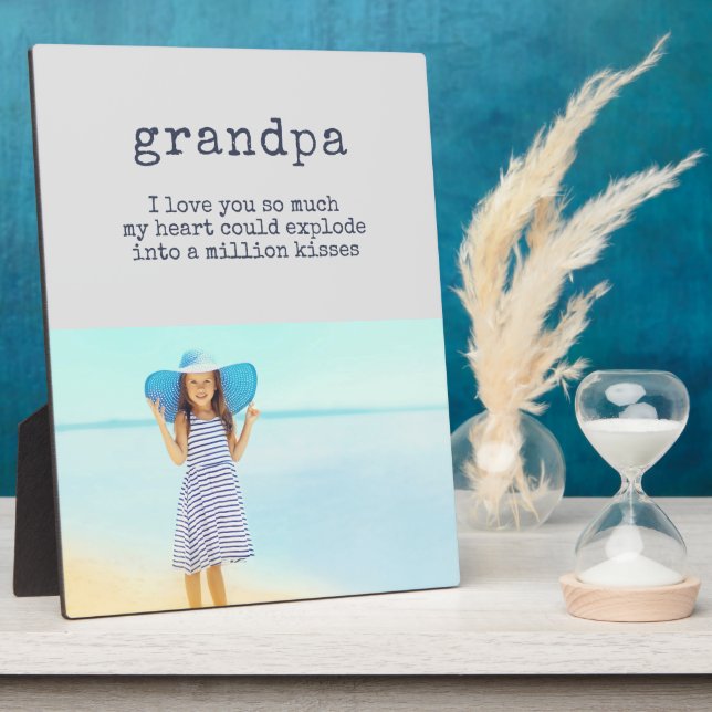 Grandpa Poem and Custom Grandchild Photo Plaque (Side)