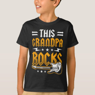 Grandpa Rocks Dad Guitar T-Shirt