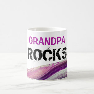 *~* Grandpa Rocks Lapidary Agate Stone Coffee Mug