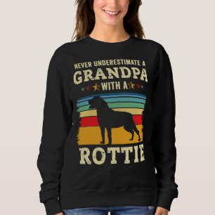 Grandpa Rottweiler Dog Dog Owner Dog Lover Gra Sweatshirt