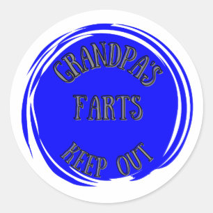 Grandpa’s Fart Zone: Keep Out! Classic Round Sticker