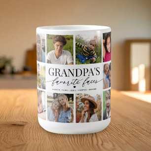Grandpa’s Favourite Faces 16 Photo Collage Mug