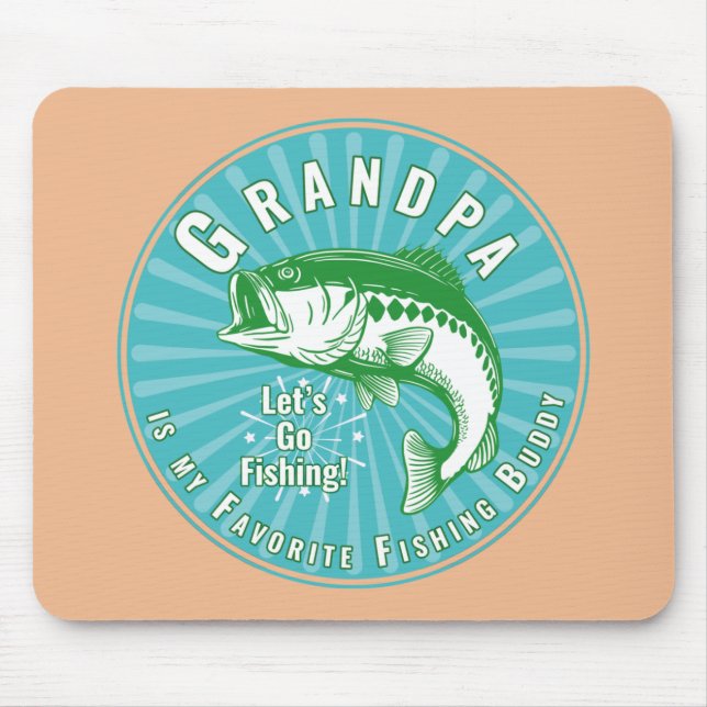 Grandpa’s Favourite Fishing Buddy Mouse Mat (Front)