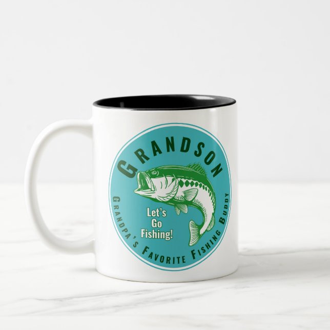 Grandpa’s Favourite Fishing Buddy Two-Tone Coffee Mug (Left)