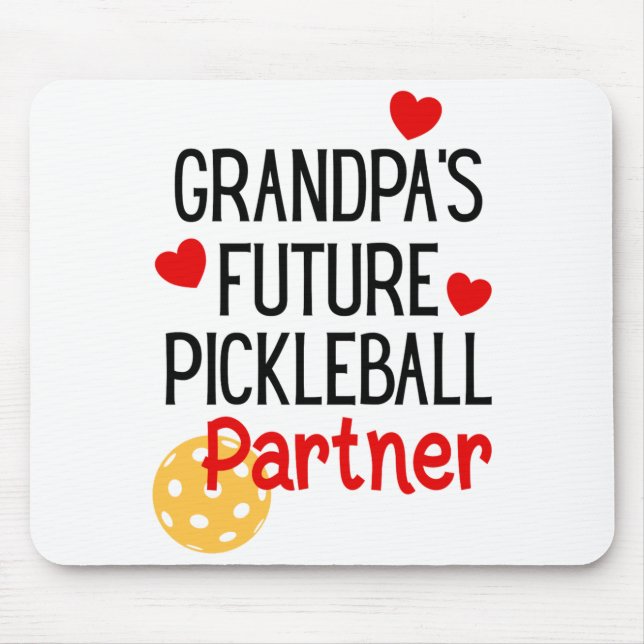 Grandpa S Future Ckleball Partner Granhild Toddler Mouse Mat (Front)