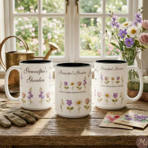 Grandpa’s Garden with 5 Birth Flowers & Names