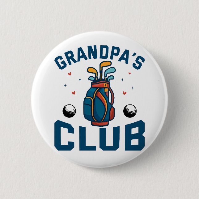 Grandpa’s Golf Club Gift Funny 6 Cm Round Badge (Front)