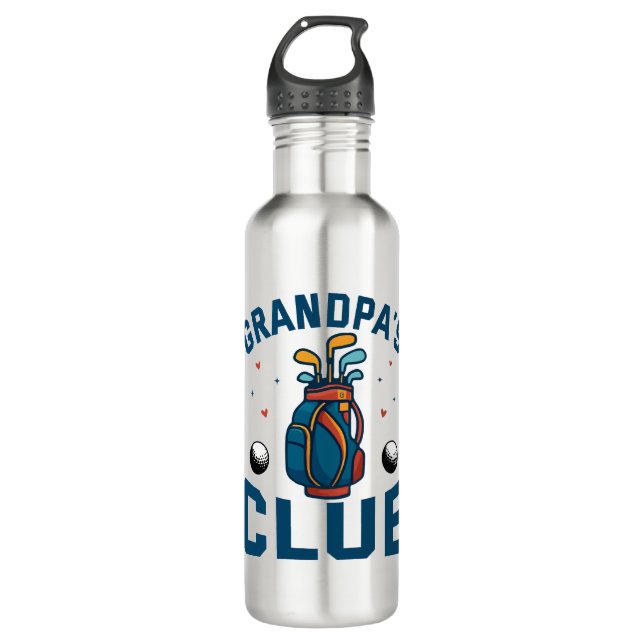 Grandpa’s Golf Club Gift Funny 710 Ml Water Bottle (Front)