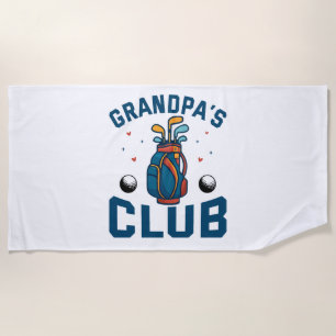 Grandpa’s Golf Club Gift Funny Beach Towel