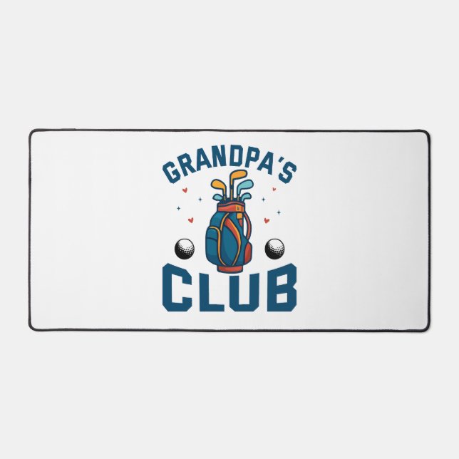 Grandpa’s Golf Club Gift Funny Desk Mat (Front)