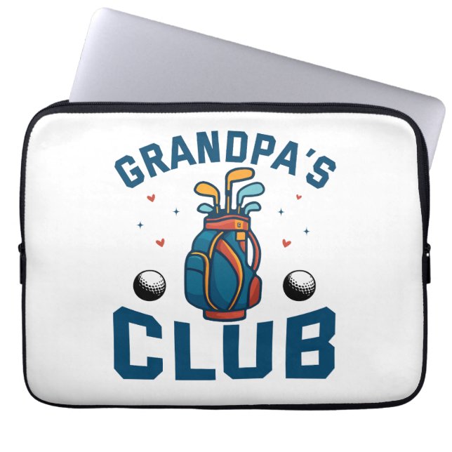 Grandpa’s Golf Club Gift Funny Laptop Sleeve (Front)