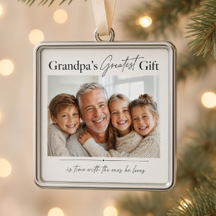 Grandpa’s Greatest Gift Personalised Grandchildren Metal Tree Decoration