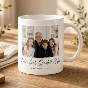 Grandpa’s Greatest Gifts Personalised Grandkids Coffee Mug