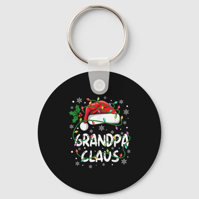 Grandpa Santa Claus Family Christmas Squad Crew Ma Key Ring (Front)
