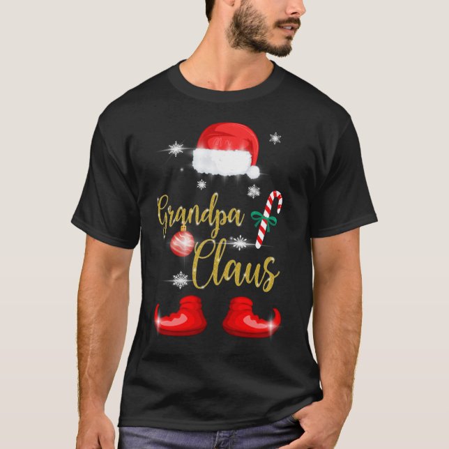 Grandpa Santa Claus Funny Family Christmas Pjs for T-Shirt (Front)