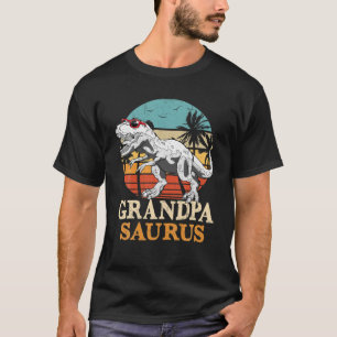 Grandpa Saurus Dinosaur Grandfather Father’S Day V T-Shirt
