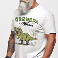 Grandpa-saurus Funny Dinosaur Kids Birthday Party
