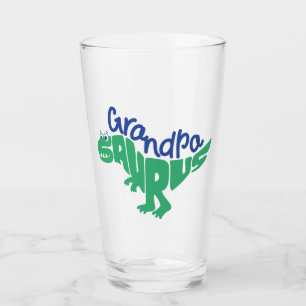 Grandpa Saurus Graphic Glass