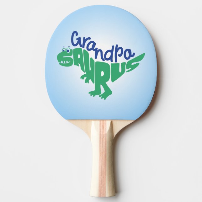 Grandpa Saurus Graphic Ping Pong Paddle (Front)
