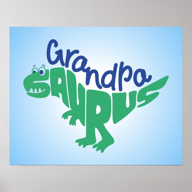 Grandpa Saurus Graphic Poster (Front)
