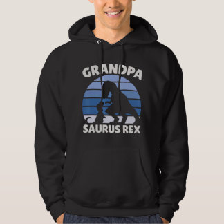 Grandpa Saurus Rex With A Dinosaur Hoodie
