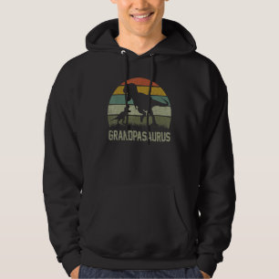 Grandpa Saurus T Rex Dinosaur GrandpaSaurus Family Hoodie
