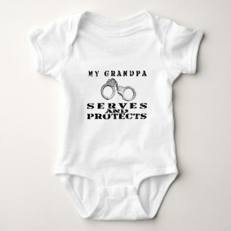 Grandpa Serves Protects - Hat Baby Bodysuit