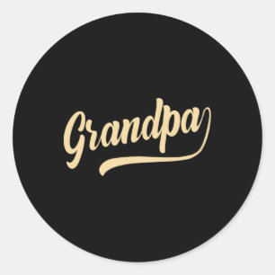 Grandpa Shirt Vintage Father’s Day For G-pa Grandp Classic Round Sticker