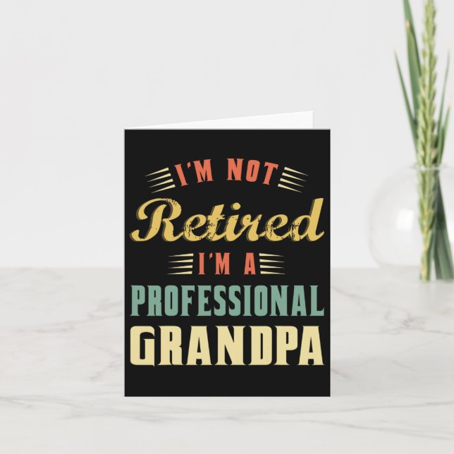Grandpa Shirts For Men Funny Fathers Day Retired G Card (Front)