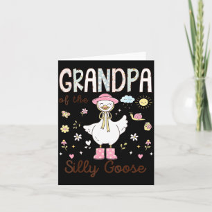 Grandpa Silly Goose First Birthday Illustration Card