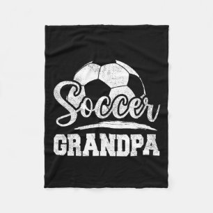 Grandpa Soccer Player Game Day Father's Day Fleece Blanket