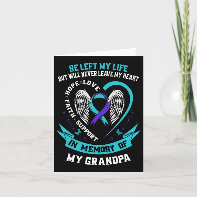 Grandpa Suicide Awareness Prevention Memorial Grap Card (Front)