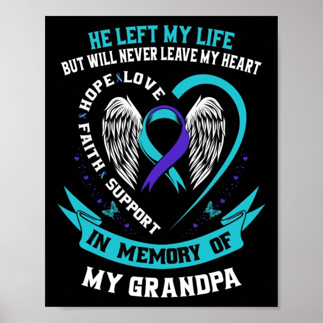 Grandpa Suicide Awareness Prevention Memorial Grap Poster (Front)