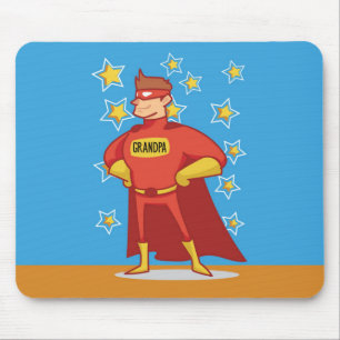 Grandpa Superhero, Grandparents Day Mouse Mat