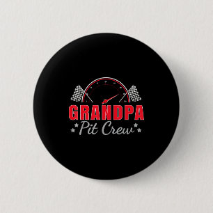 Grandpa T Crew Race Car Driver Birthday Party Raci 6 Cm Round Badge