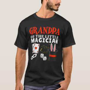 Grandpa The Little Magician Birthday Party Kids Ma T-Shirt