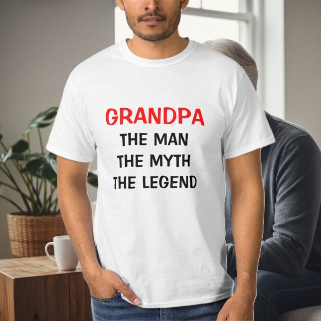 Grandpa the man myth legend tee shirt (grandpa t shirt)