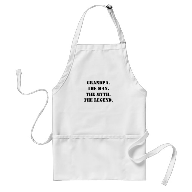 Grandpa The Man The Myth The Legend Custom Text Standard Apron (Front)