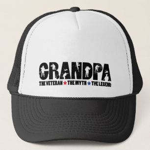 Grandpa The Veteran The Myth The Legend Gift Trucker Hat