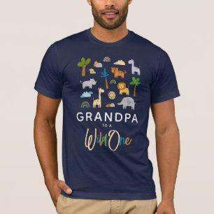 Grandpa to a 'Wild One' Safari Jungle Baby Shower T-Shirt