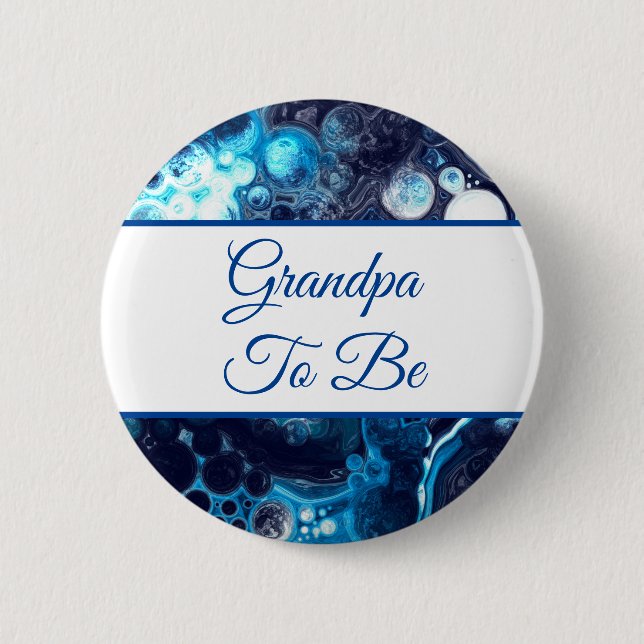 Grandpa To Be | Boy's Baby Shower   Button (Front)