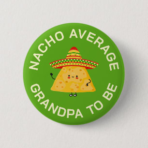 Grandpa To Be Funny Pun Custom Baby Shower Party 6 Cm Round Badge
