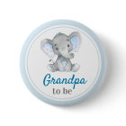 Grandpa to be Grandfather Baby Boy Shower Elephant