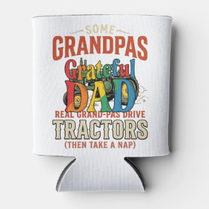 Grandpa Tractor Vintage Farm Nap Shirt Design_1 Can Cooler